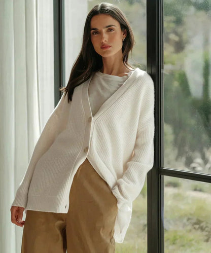 Bexara | Women's Relaxed-Fit V-Neck Button-Front Cardigan Sweater