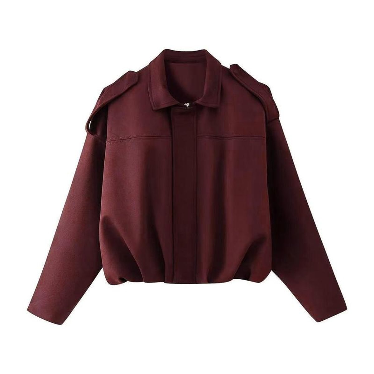 Elowen | Women's Vintage-Inspired Oversized Faux Suede Bomber Jacket
