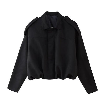 Elowen | Women's Vintage-Inspired Oversized Faux Suede Bomber Jacket