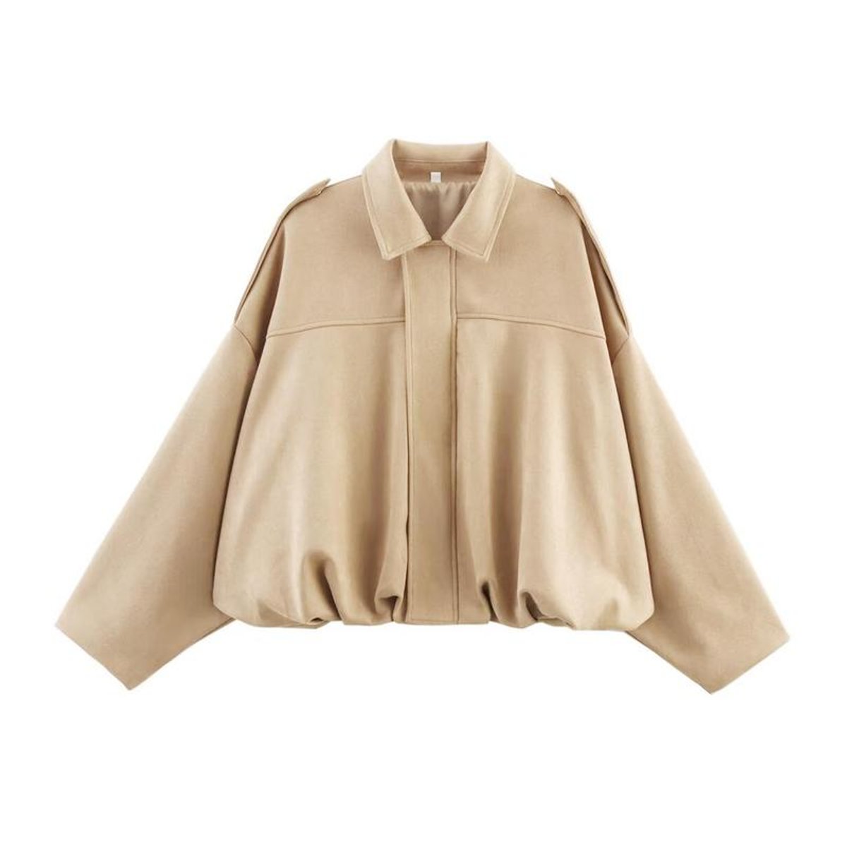 Elowen | Women's Vintage-Inspired Oversized Faux Suede Bomber Jacket