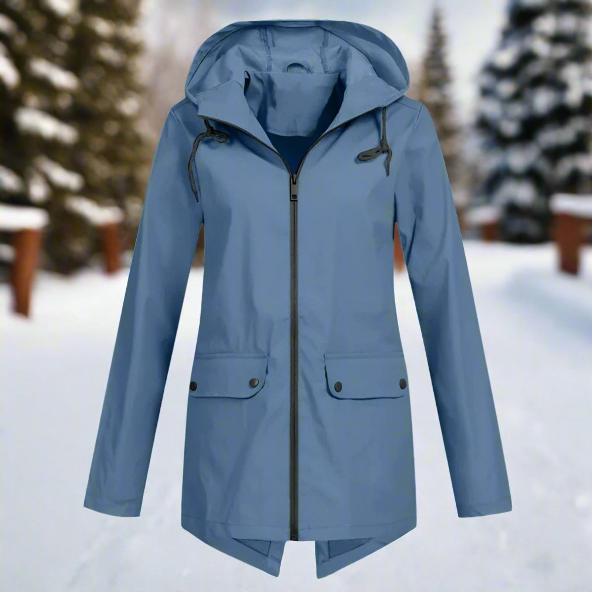 Marisole | Women's Waterproof Hooded Longline Rain Jacket