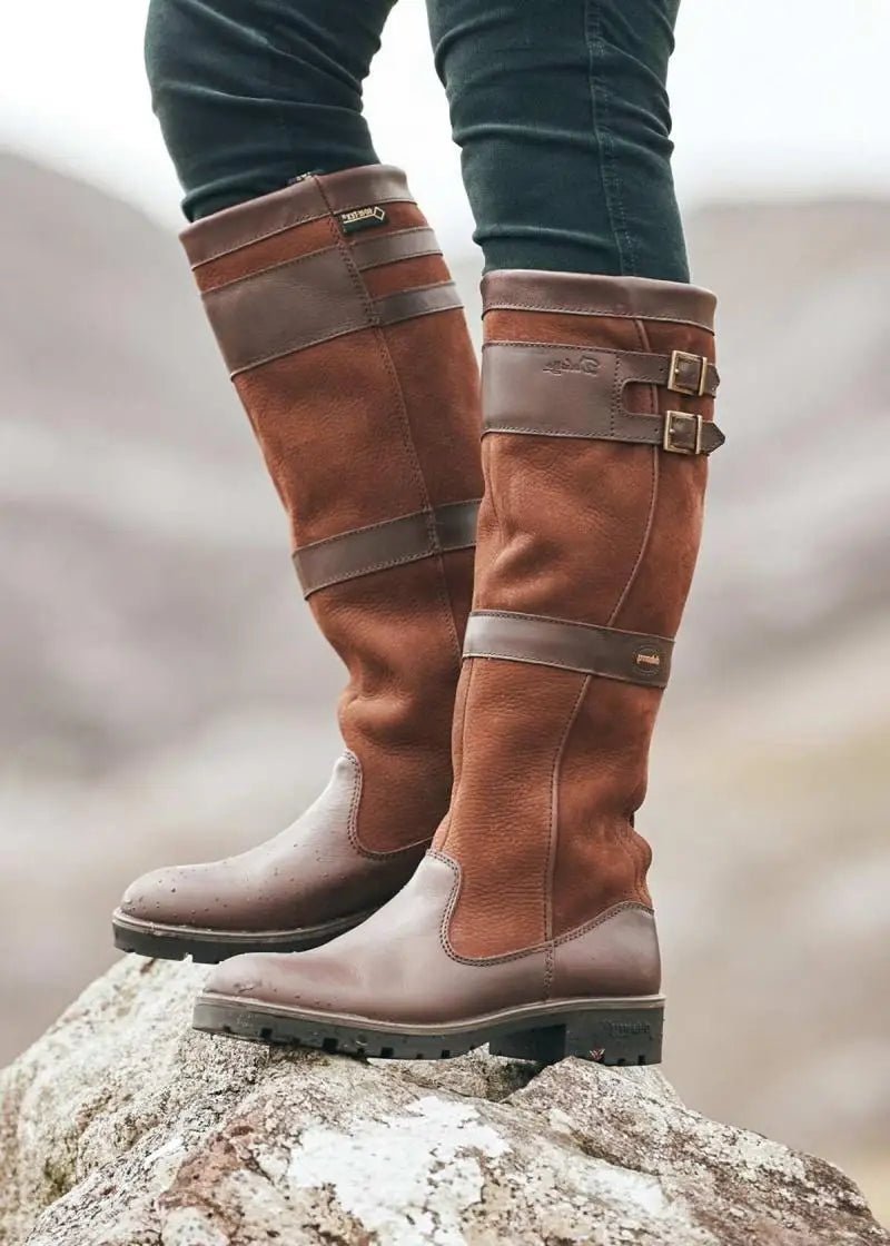 Brindle | Women's Waterproof Leather Knee High Pull-On Tall Country Boot