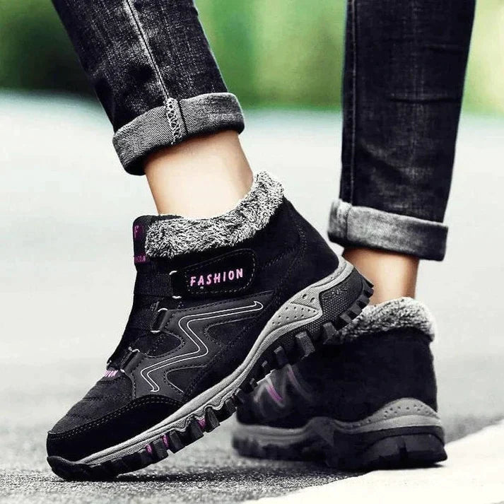 Marlowyx | Women's Fur Trim Winter Ankle Boot