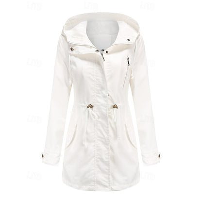 Maren | Women's Hooded Utility Drawstring Anorak Coat