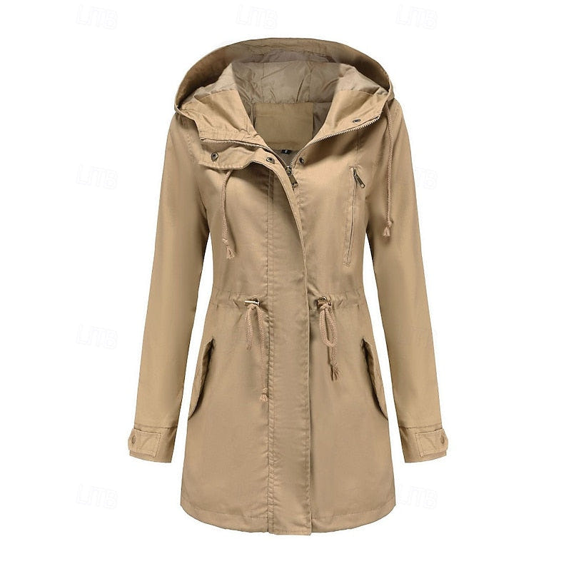 Maren | Women's Hooded Utility Drawstring Anorak Coat