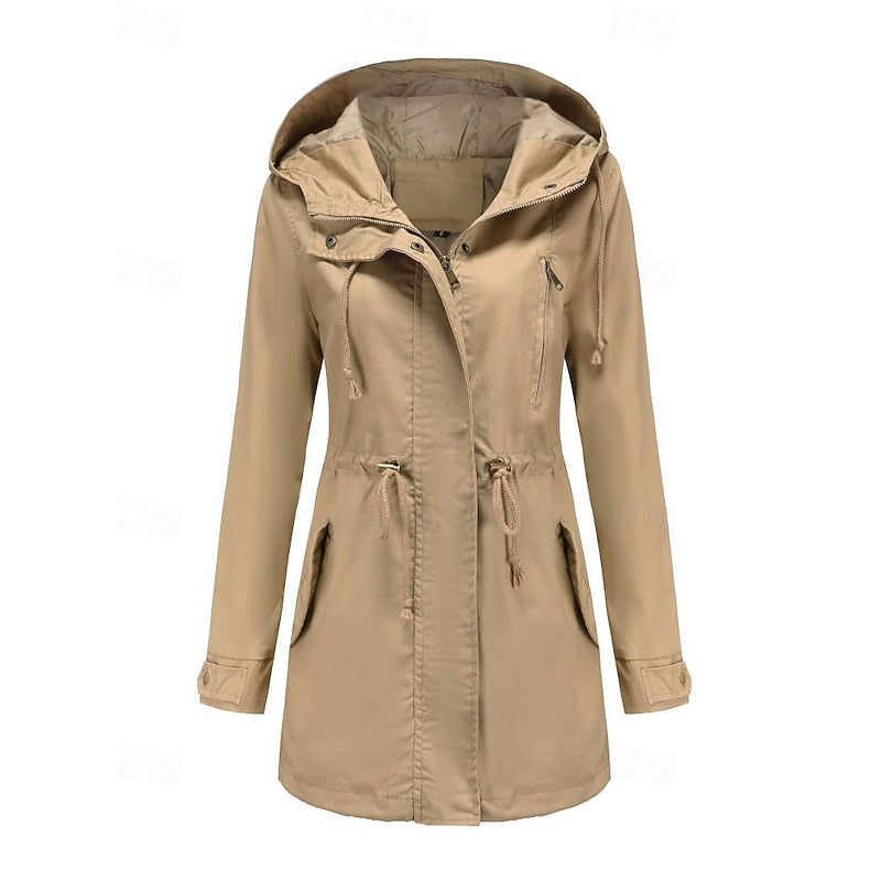 Maren | Women's Hooded Utility Drawstring Anorak Coat