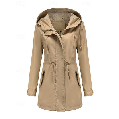 Maren | Women's Hooded Utility Drawstring Anorak Coat